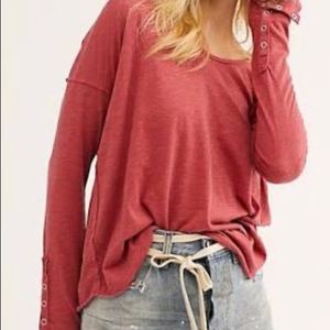 Free People We The Free Sienna Tee Top Size Small